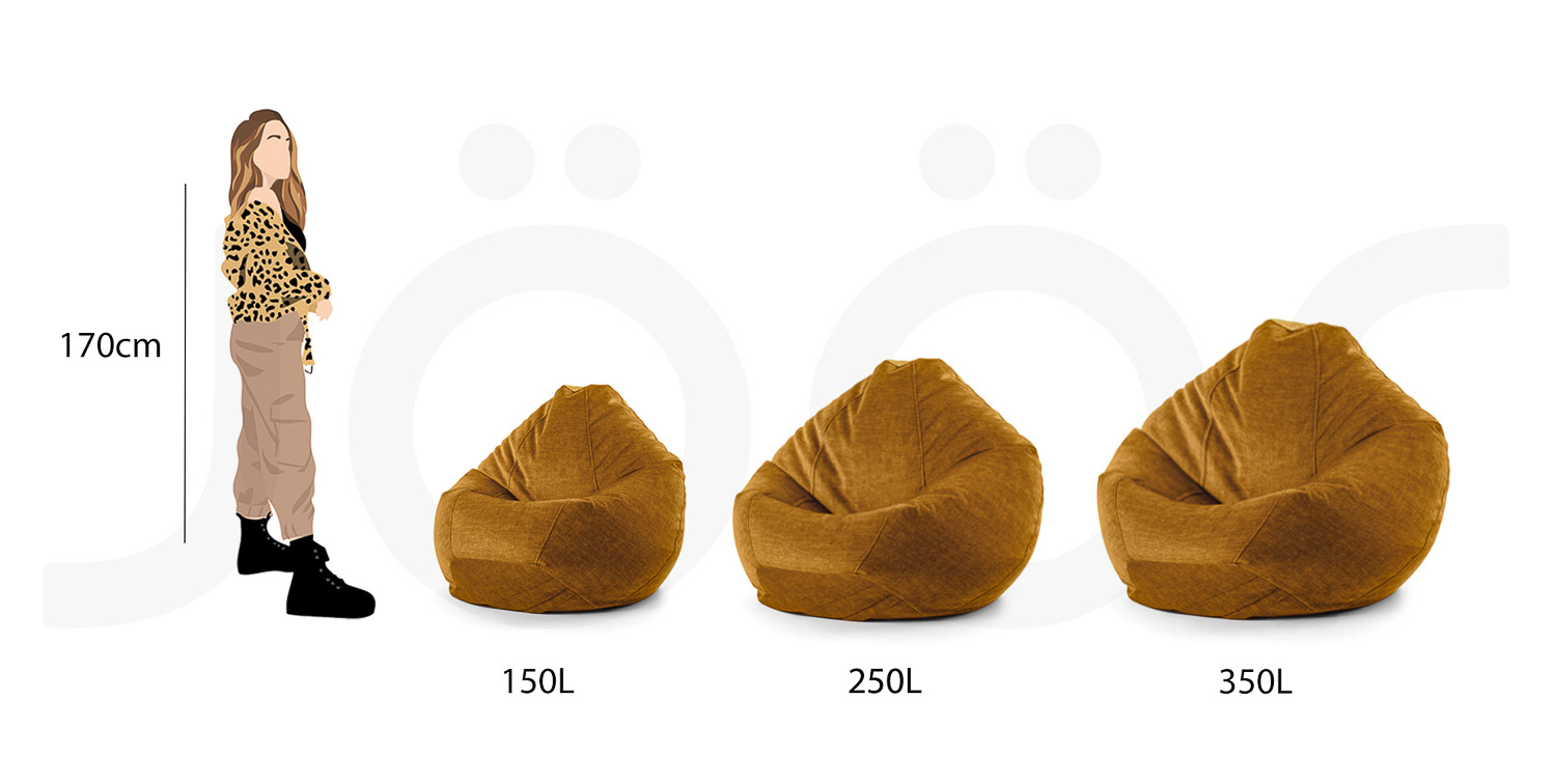 Säkkituoli Diana Active - Mõõdutabel