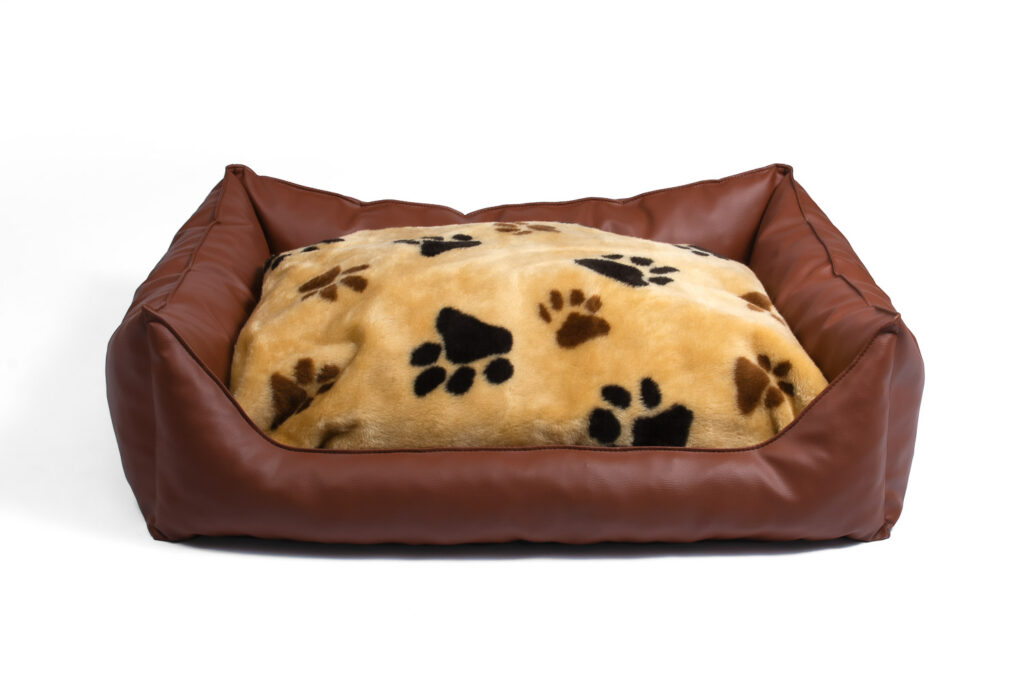 Koiranpeti Original Fluffy Paw – Ruskea + beige tassunjälki, 60x70x25cm
