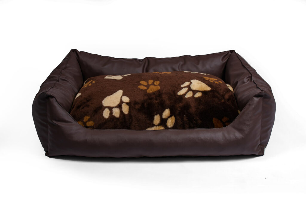 Koiranpeti Original Fluffy Paw – Tu.ruskea + Ruskea tassunjälki, 80x100x25cm